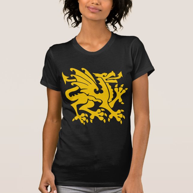 Heraldic Dragon 01 - Amber T Shirt (Framsida)