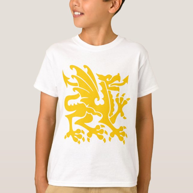Heraldic Dragon 01 - Amber T-shirt (Framsida)