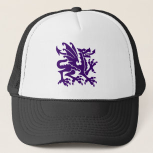 Heraldic Dragon 01 - Djup Lila Truckerkeps