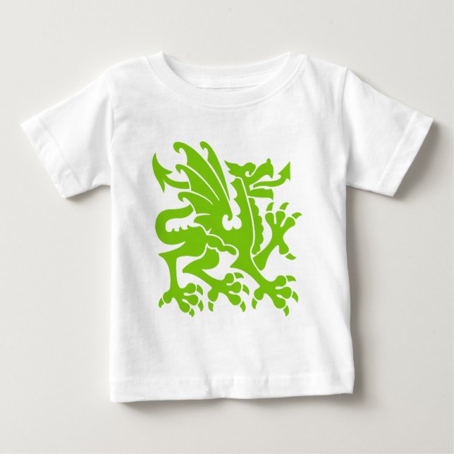 Heraldic Dragon 01 - Martian Grönt Tee Shirt (Framsida)