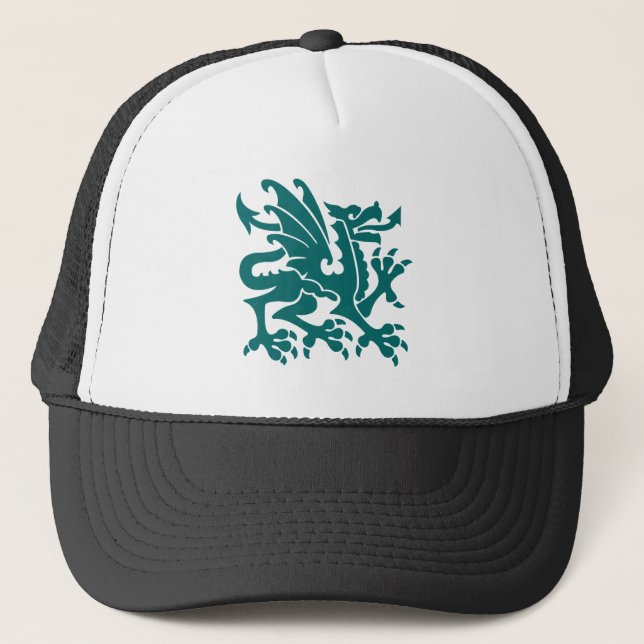 Heraldic Dragon 01 - Moss Grönt Keps (Framsida)