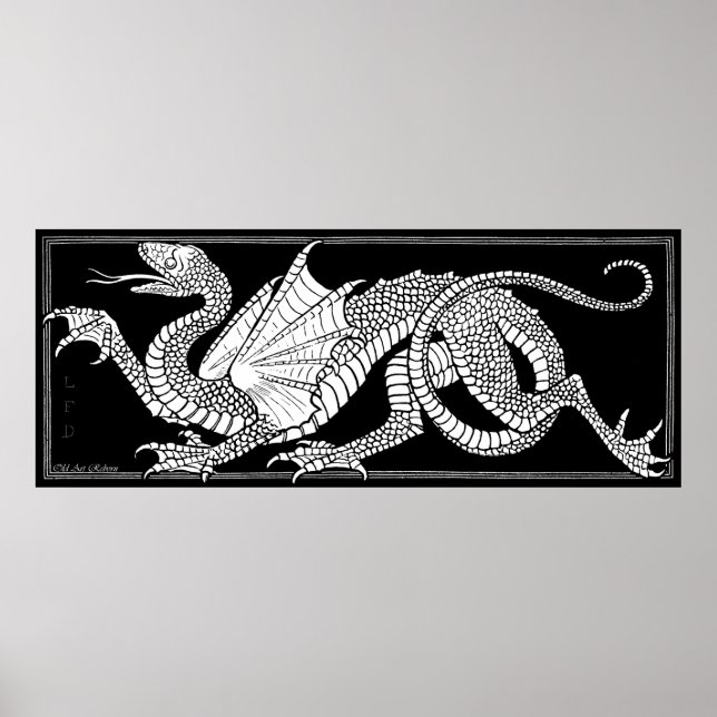 Heraldic Dragon Poster (Framsidan)