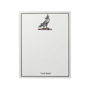 Heraldic Hunting Falcon Wearing Helmet Huva C Anteckningsblock