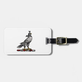 Heraldic Hunting Falcon Wearing Helmet Huva C Bagagebricka