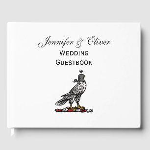 Heraldic Hunting Falcon Wearing Helmet Huva C Gästböcker