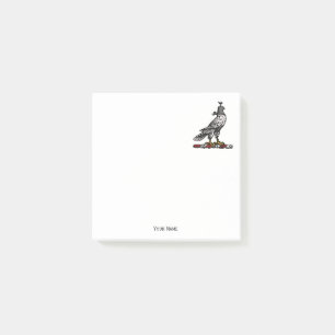 Heraldic Hunting Falcon Wearing Helmet Huva C Post-it Block