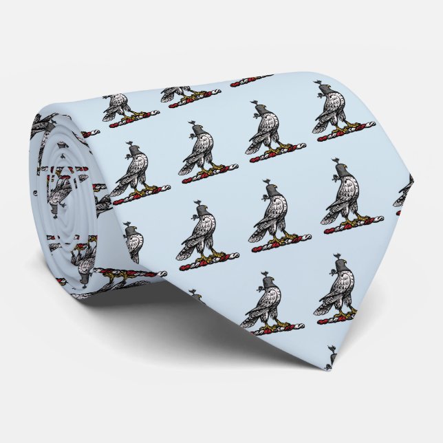 Heraldic Hunting Falcon Wearing Helmet Huva C Slips (Rullad)