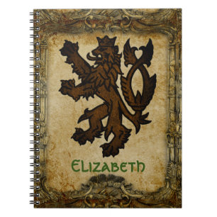Heraldic Rampant Lejon Anpassningsbar Anteckningsbok