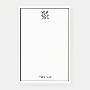 Heraldic Ro & Thistle Jackar Arm Emblem Post-it Block