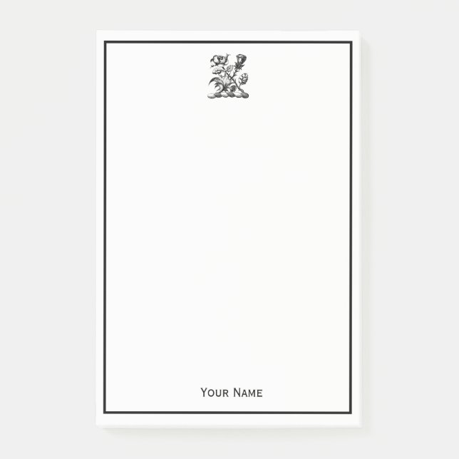 Heraldic Ro & Thistle Jackar Arm Emblem Post-it Block (Framsida)