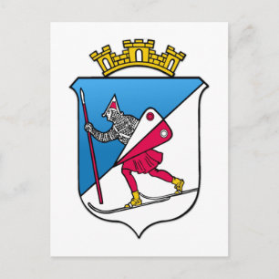 Heraldik för Lillehammer norgevapensköld Vykort