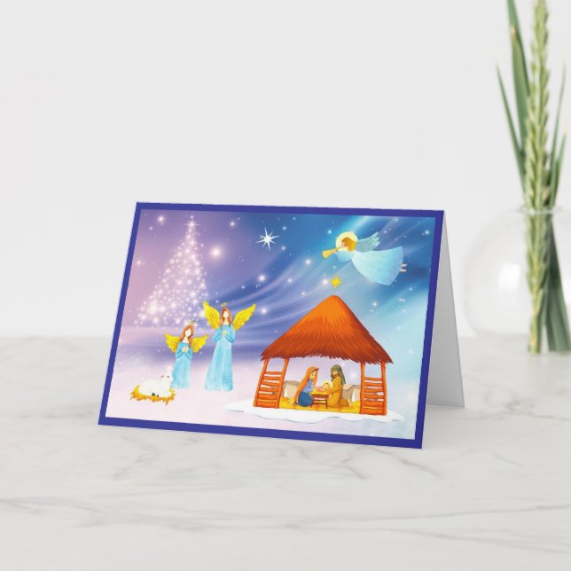 Heralding Änglar Nativity Högtidskort Helgkort (Framsida)