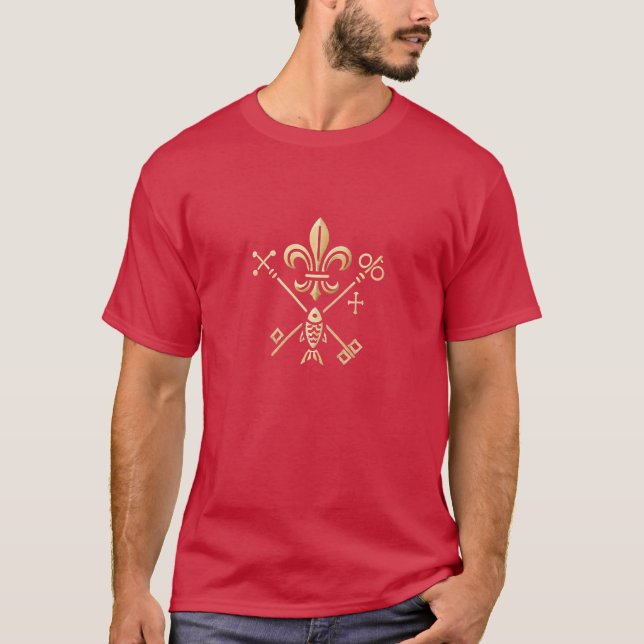 Heraldische Christiliche Symbole T Shirt (Framsida)