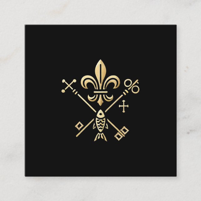 Heraldische Symbole  Fyrkantigt Visitkort (Framsida)