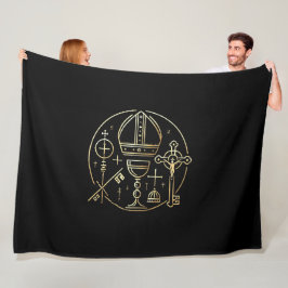 Heraldisches Symbol Papst Fleecefilt
