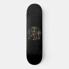 Heraldisches Symbol Papst Mini Skateboard Bräda 18,5 Cm