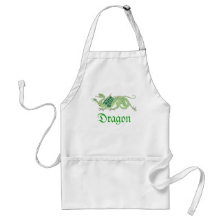 Heraldisk drake (grönt) - förkläde #2