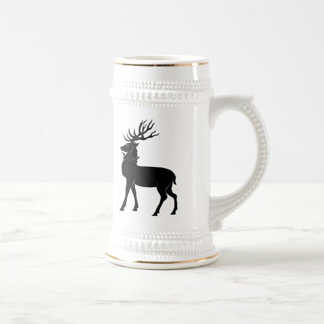 Heraldisk fullvuxen hankronhjort Stein Sejdel (Höger)