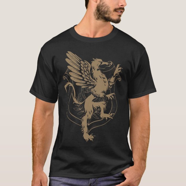 heraldisk griffin t shirt (Framsida)