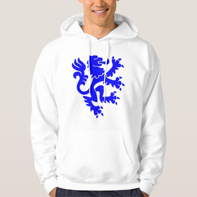 Heraldisk Lejon 01 - Blue Hoodie (Framsida)