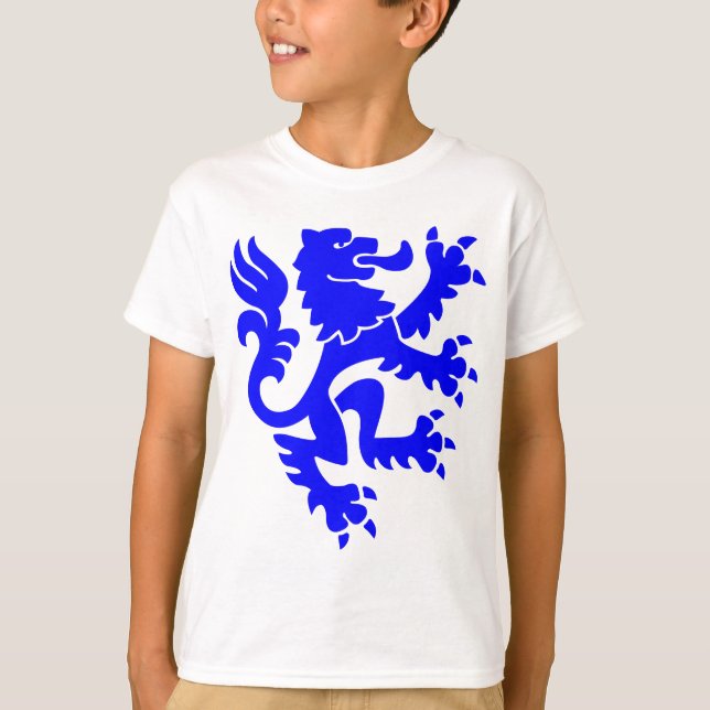 Heraldisk Lejon 01 - Blue T-shirt (Framsida)