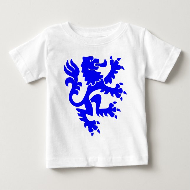 Heraldisk Lejon 01 - Blue Tee Shirt (Framsida)