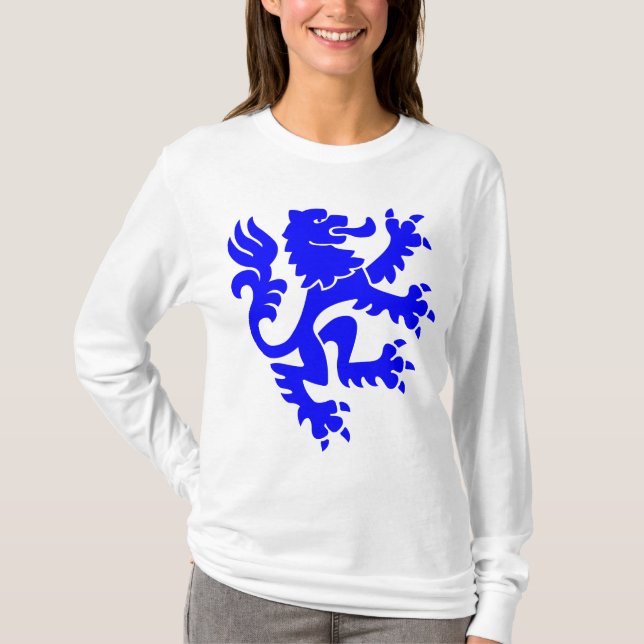 Heraldisk Lejon 01 - Blue Tee Shirt (Framsida)
