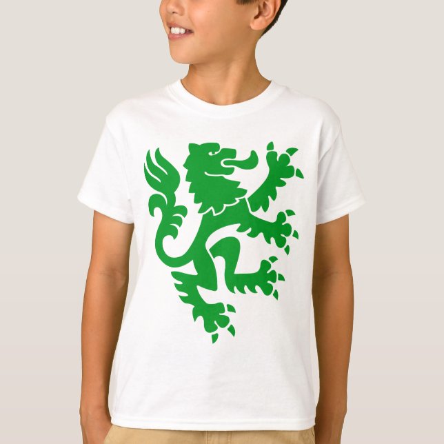 Heraldisk Lejon 01 - Grassens Grönt T-shirt (Framsida)