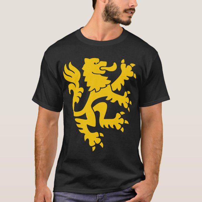 Heraldisk Lejon 01 - Gult T Shirt (Framsida)