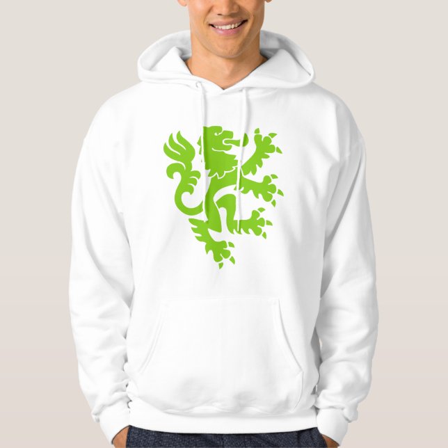 Heraldisk Lejon 01 - Marsgrön Hoodie (Framsida)