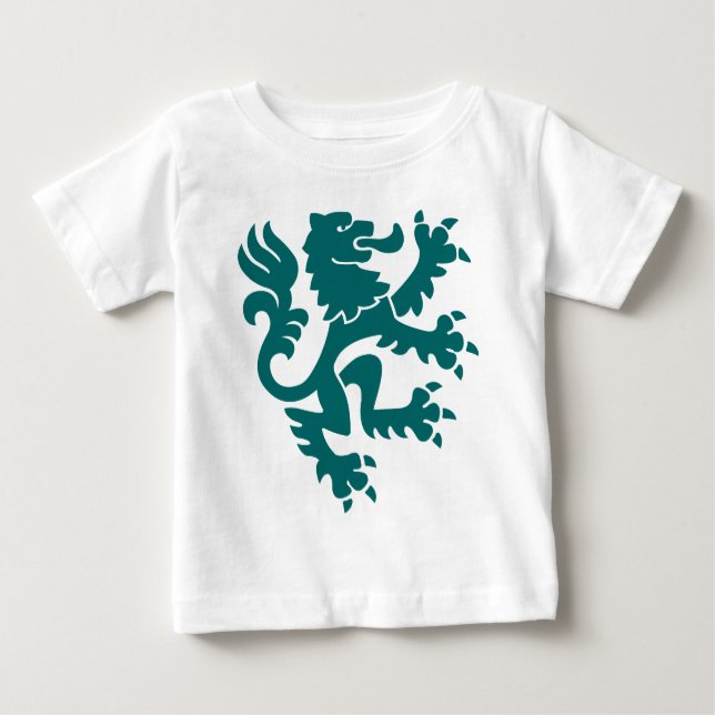 Heraldisk Lejon 01 - Moss Grönt T-shirt (Framsida)