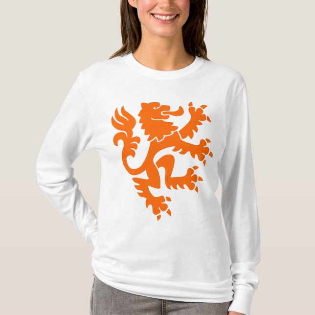Heraldisk Lejon 01 - Orange T Shirt (Framsida)