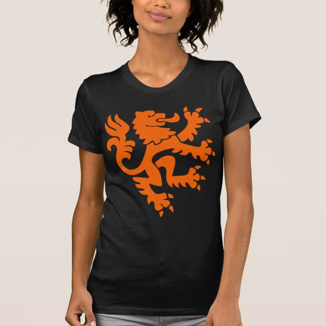 Heraldisk Lejon 01 - Orange T Shirt (Framsida)