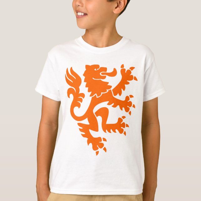 Heraldisk Lejon 01 - Orange Tee (Framsida)