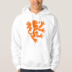 Heraldisk Lejon 01 - Orange Tröja Med Luva