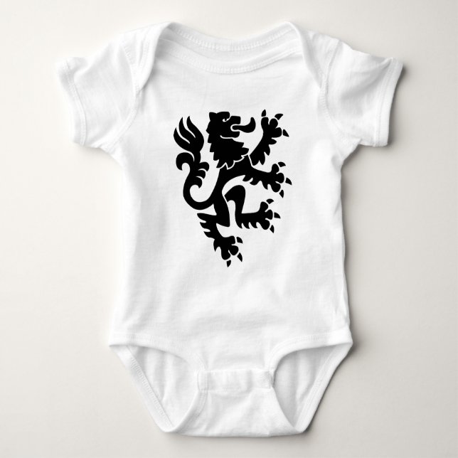 Heraldisk Lejon 01 - Svart Tee (Framsida)