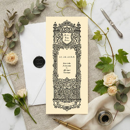 Heraldisk monogram Save the Date Inbjudningar