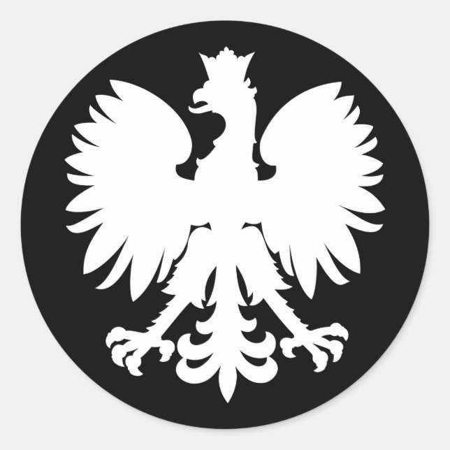 Heraldisk örn runt klistermärke (Framsida)