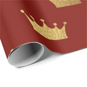 Heraldisk Prince för guld- kunglig röd Burgundy Presentpapper