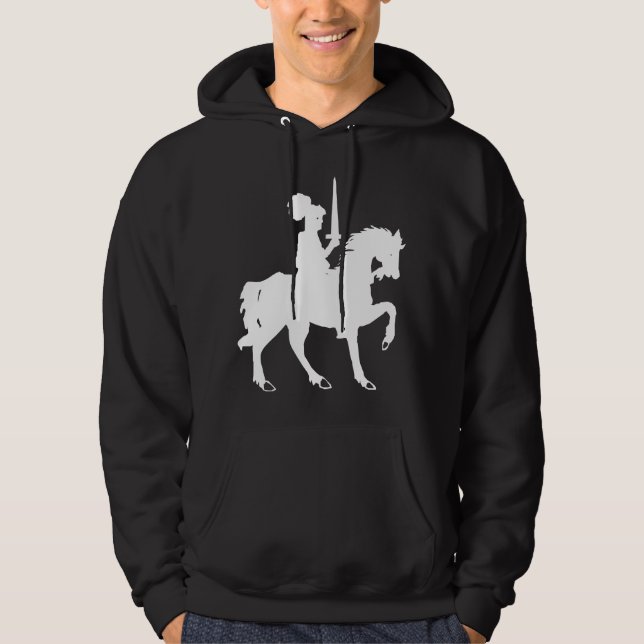 Heraldisk riddare sweatshirt med luva (Framsida)