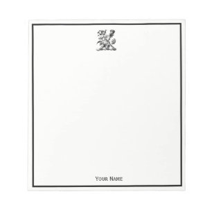 Heraldisk Ros & Tistel Vapen Crest Emblem Anteckningsblock