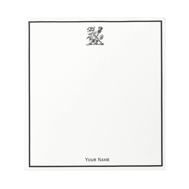 Heraldisk Ros & Tistel Vapen Crest Emblem Anteckningsblock (Framsida)
