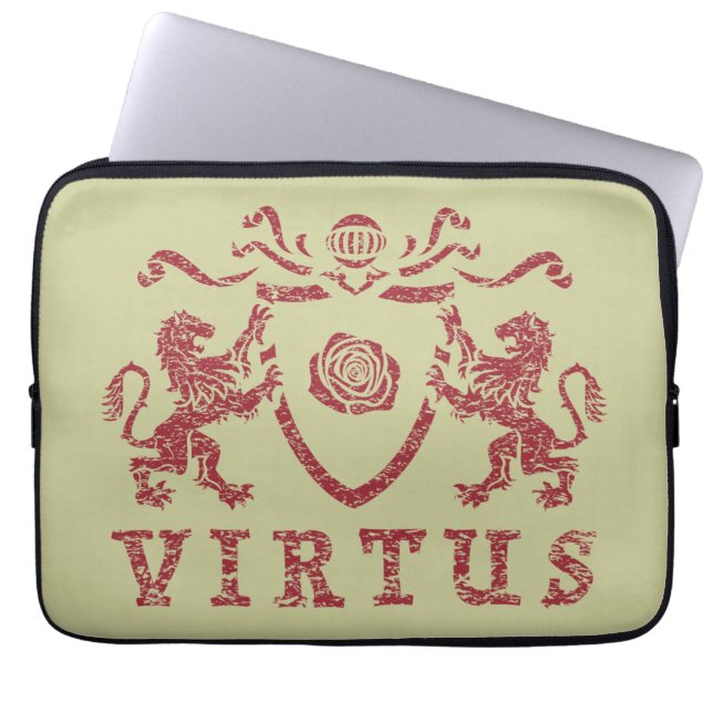 Heraldisk rosa Neoprene 13 flytta sig mycket Laptop Fodral (Framsidan)
