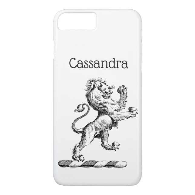 Heraldisk stående lejon kamemalj Case-Mate iPhone skal (Baksida)