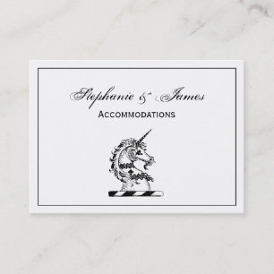Heraldisk Unicorn Head Jackat av Arm Emblem Visitkort