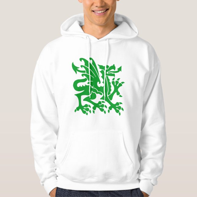 Heraldiska Dragon 01 - Grass Grönt Hoodie (Framsida)