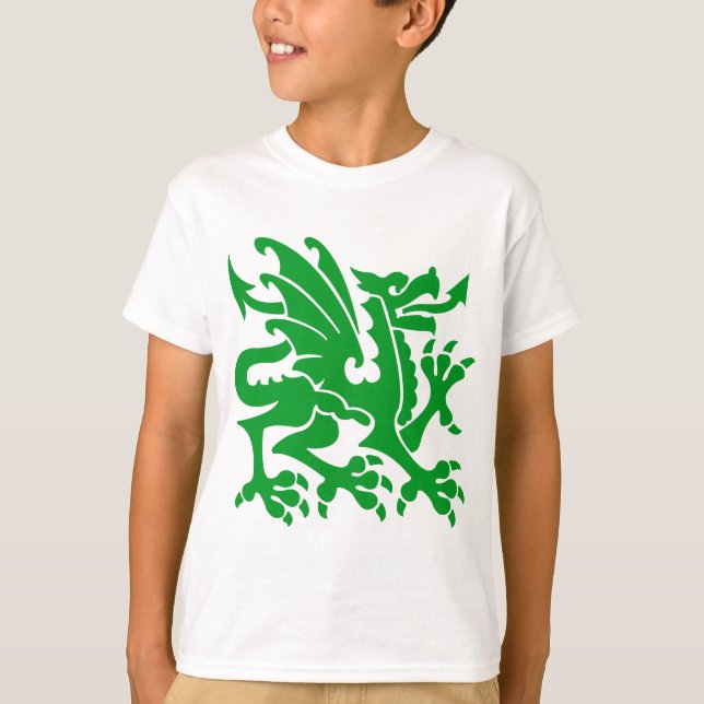 Heraldiska Dragon 01 - Grass Grönt T-shirt (Framsida)