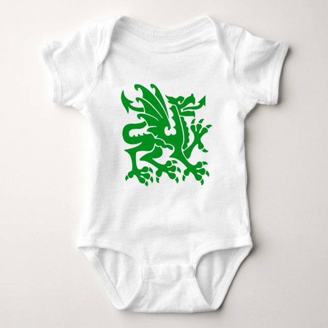 Heraldiska Dragon 01 - Grass Grönt T Shirt (Framsida)
