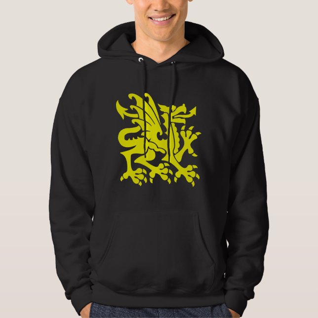 Heraldiska Dragon 01 - Gult Sweatshirt (Framsida)