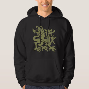 Heraldiska Dragon 01 - Khaki Sweatshirt Med Luva